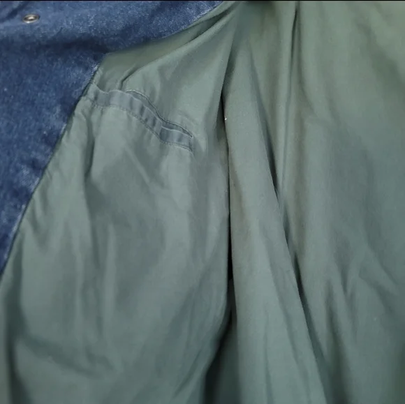 *Vintage* Men's Swingster Denim Bomber Varsity Letterman Jacket Size Large - Picture 3 of 6